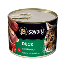 Вологий корм для котів Savory Adult 200 г - качка