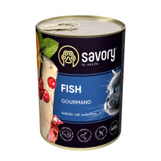 Вологий корм для котів Savory Adult 400 г - риба