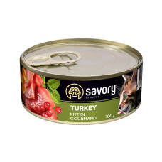 Вологий корм для кошенят Savory Kitten 100 г - індичка