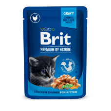 Вологий корм для кошенят Brit Premium 24 шт x 100 г - курка