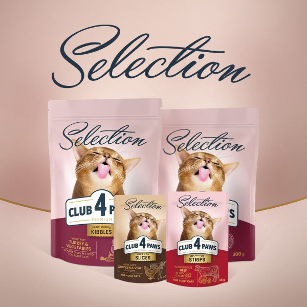 Вологий корм для котів Club 4 Paws pouch 85 г (курка)