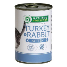 Вологий корм для кошенят Nature's Protection Kitten 400 г - індичка та кролик
