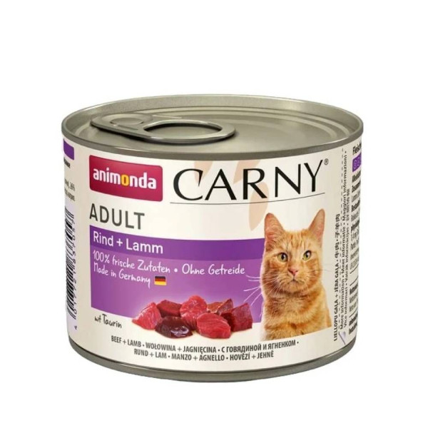 Вологий корм для котів Animonda Carny Adult 200 г - яловичина та ягня