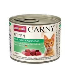Вологий корм для кошенят Animonda Carny Kitten 200 г - яловичина, курка та кролик