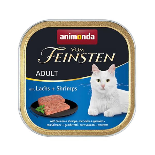 Вологий корм для котів Animonda Vom Feinsten Adult 100 г - лосось та креветки