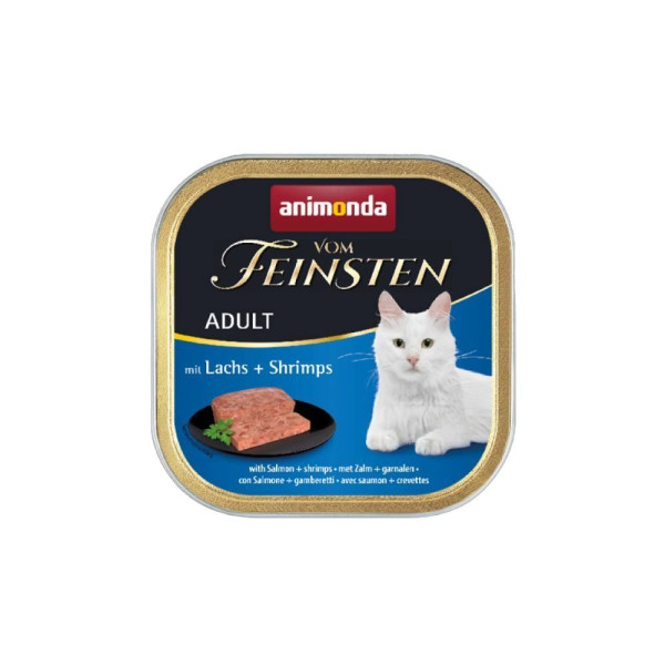 Вологий корм для котів Animonda Vom Feinsten Adult 100 г - лосось та креветки