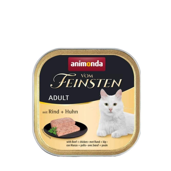 Вологий корм для котів Animonda Vom Feinsten Adult 100 г - яловичина та курка