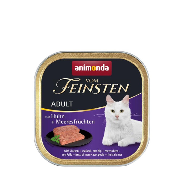 Вологий корм для котів Animonda Vom Feinsten Adult 100 г - курка та морепродукти