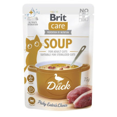 Вологий корм для котів Brit Care Soup pouch 75 г - качка 15шт
