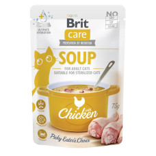 Вологий корм для котів Brit Care Soup pouch 75 г - курка 15шт