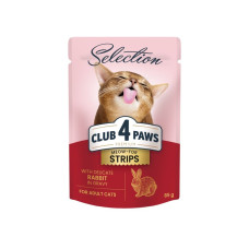 Вологий корм для котів Club 4 Paws pouch 12x85 г  (кролик)