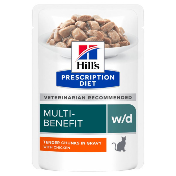 Вологий корм для котів Hill's Prescription Diet Multi-Benefit w/d pouch 85 г - курка