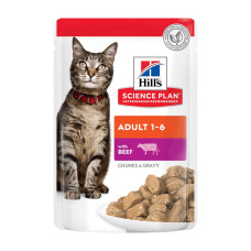 Вологий корм для котів Hill's Science Plan Adult 1-6 pouch 85 г - яловичина 12шт