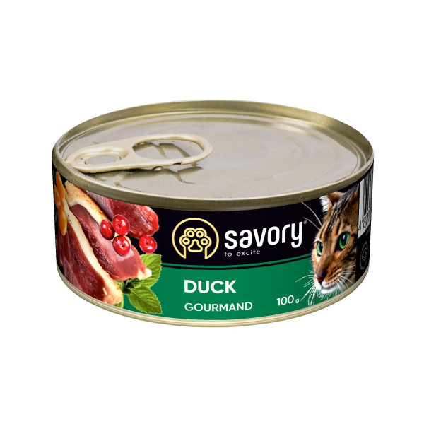 Вологий корм для котів Savory Adult 100 г - качка