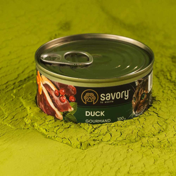 Вологий корм для котів Savory Adult 100 г - качка