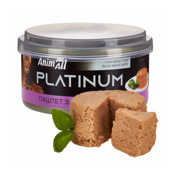 Вологий корм для котів AnimAll Platinum Adult 70 г - качка
