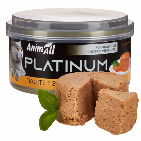 Вологий корм для котів AnimAll Platinum Adult 70 г - курка