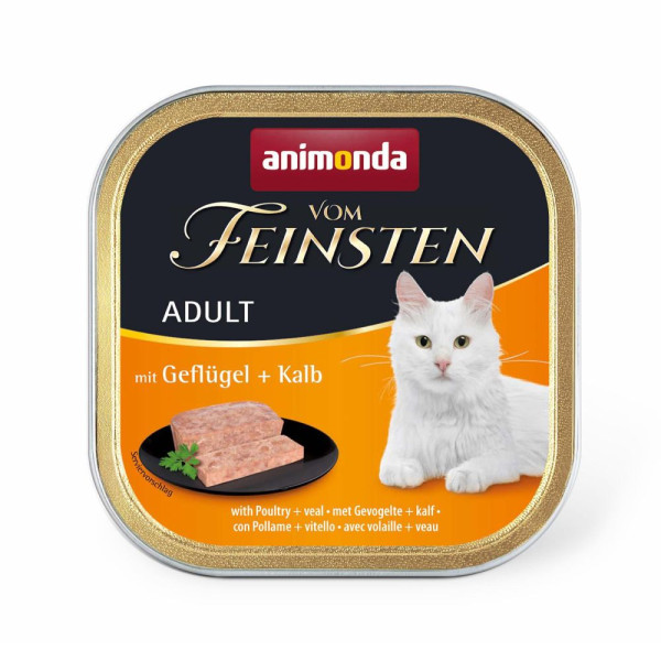 Вологий корм для котів Animonda Vom Feinsten Adult 100 г - домашня птиця та телятина