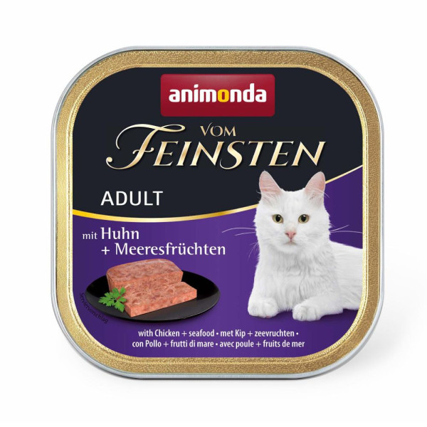 Вологий корм для котів Animonda Vom Feinsten Adult 100 г - курка та морепродукти