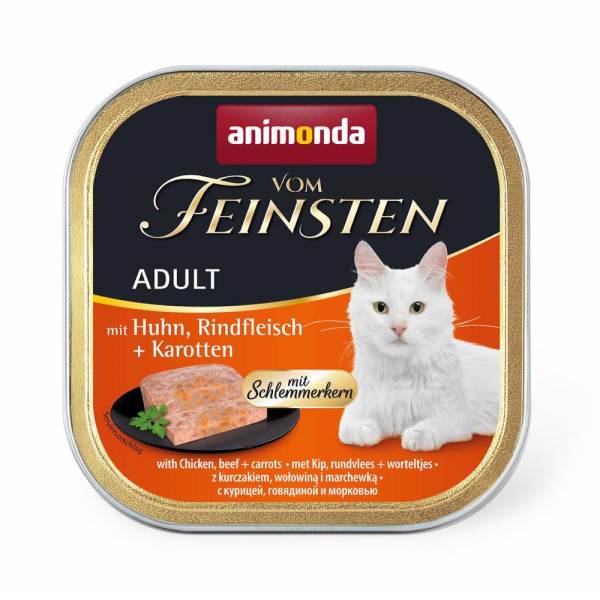 Вологий корм для котів Animonda Vom Feinsten Adult 100 г - курка, яловичина та морква