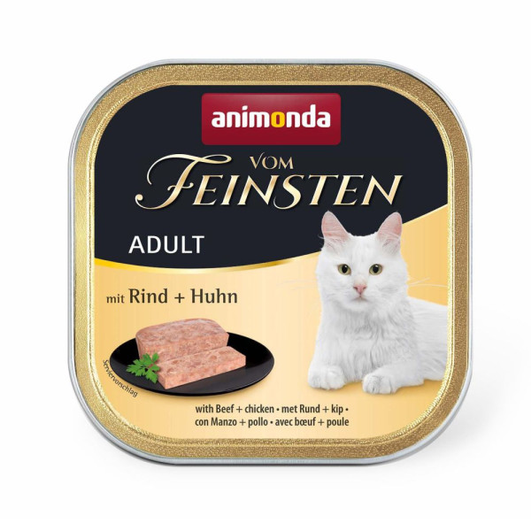 Вологий корм для котів Animonda Vom Feinsten Adult 100 г - яловичина та курка