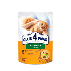 Вологий корм для котів Club 4 Paws Premium pouch 24x85 г- качка