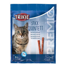 Ласощі для котів Trixie PREMIO Quadro-Sticks 5 шт. - лосось та форель