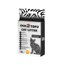 Соєвий наповнювач для котячого туалету AnimAll Tofu 2,6 кг / 6 л - активоване вугілля