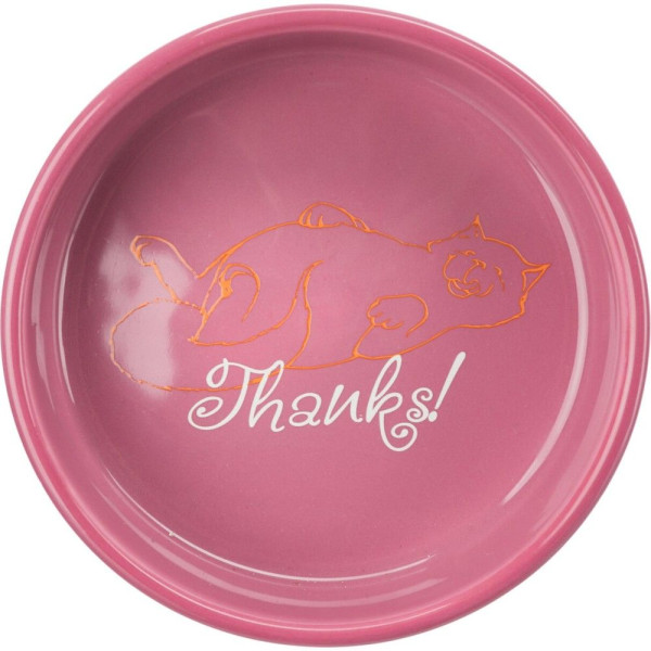 Миска керамічна Trixie для короткомордих порід котів 300 мл / 15 см - блакитна, сіра, рожева, синя