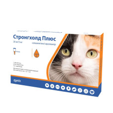 Краплі на холку для котів Zoetis Стронгхолд Плюс від 2,5 до 5 кг, 1 шт