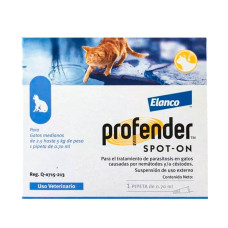 Краплі на холку для котів Elanco Bayer Profender від 2,5 до 5 кг, 2 шт
