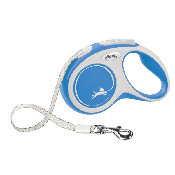 Повідець-рулетка для собак Flexi New Comfort, зі стрічкою XS 3 м/12 кг - синя