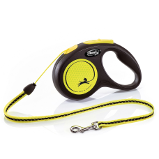 Повідець-рулетка для собак Flexi New Neon, з тросом S 5 м/12 кг - жовта