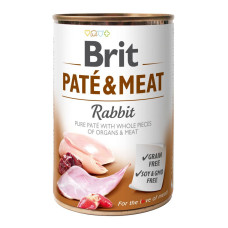 Вологий корм для собак Brit Pate & Meat 400 г - курка та кролик