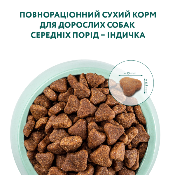 Сухий корм для дорослих собак середніх порід Optimeal 4 кг (індичка)