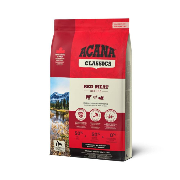 Сухий корм для собак Acana Classics Red Meat Recipe 9,7 кг - асорті