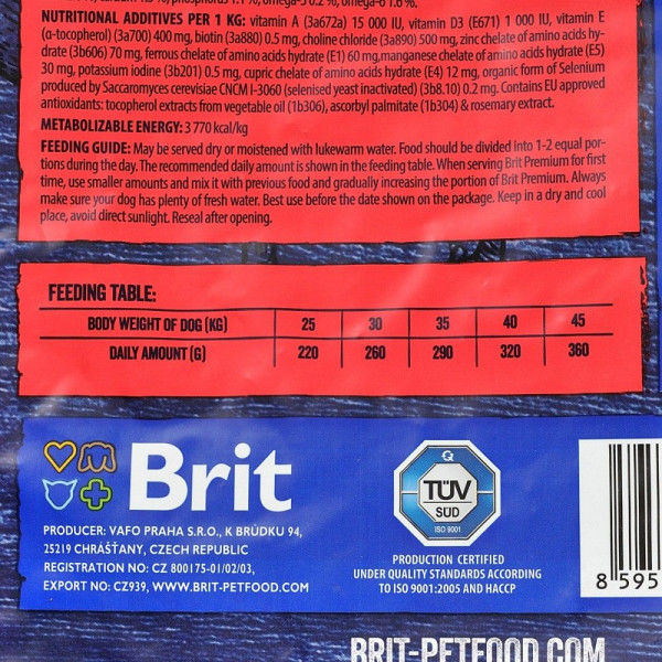 Сухий корм для собак Brit Premium Dog Adult L 3 кг - курка