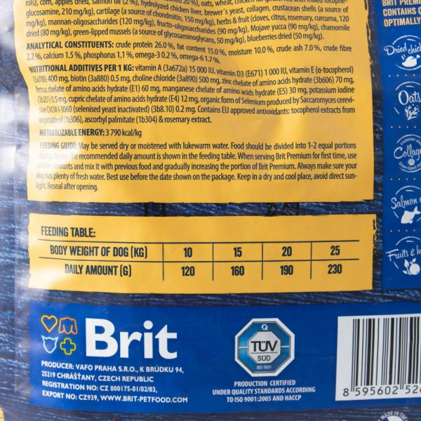 Сухий корм для собак Brit Premium Dog Adult M 3 кг - курка