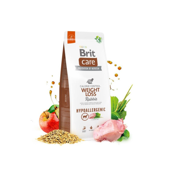 Сухий корм для собак із зайвою вагою Brit Care Dog Hypoallergenic Weight Loss| (кролик) 12 кг