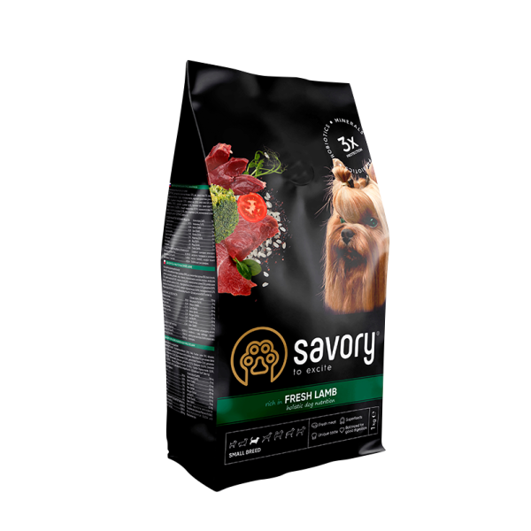 Сухий корм для собак Savory Small Breed 1 кг - ягня