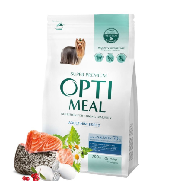 Сухий корм для собак Optimeal Adult Mini Breed 700 г - лосось
