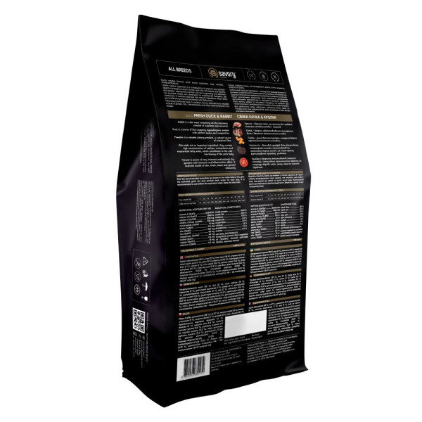 Сухий корм для собак Savory All Breed 12 кг - кролик та качка