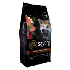 Сухий корм для собак Savory Large Breeds Fresh 12 кг - індичка та ягня