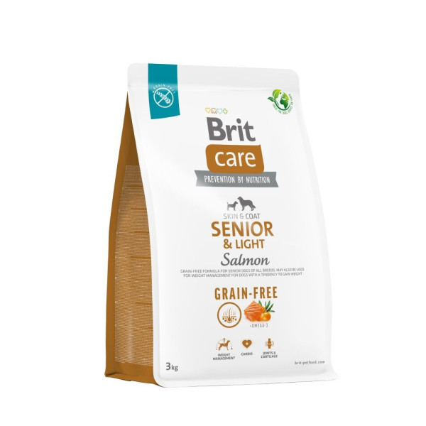 Сухий корм для собак Brit Care Dog Grain-free Senior & Light 3 кг - лосось