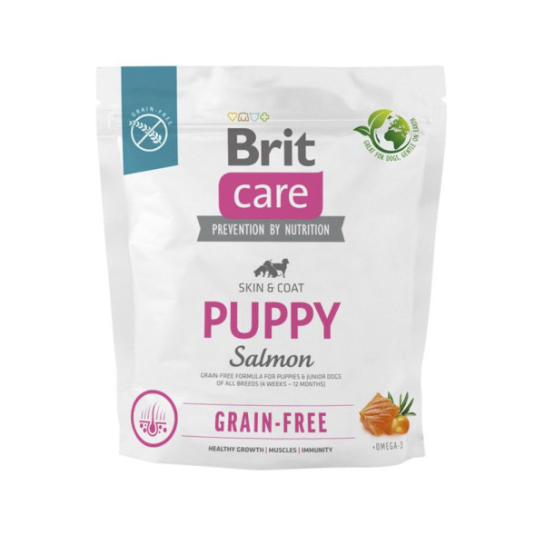 Сухий корм для цуценят Brit Care Dog Grain-free Puppy 1 кг - лосось