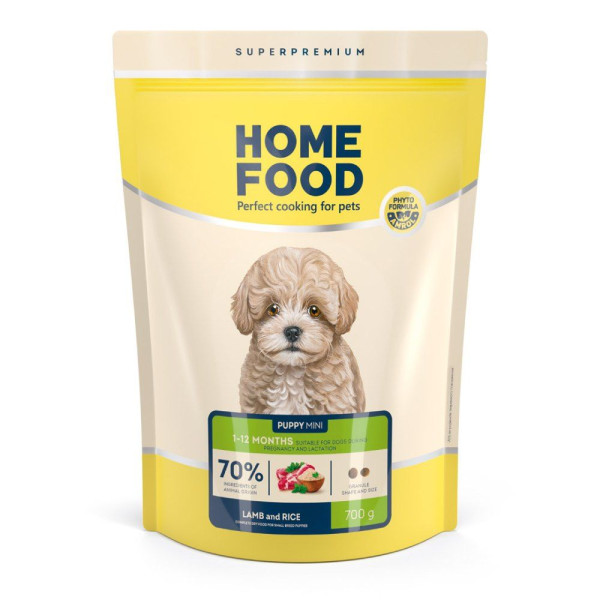 Сухий корм для цуценят Home Food Hypoallergenic Mini Puppy 700 г - ягня з рисом