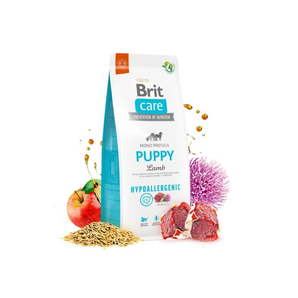 Сухий корм для цуценят всіх порід Brit Care Dog Hypoallergenic Puppy | (ягня) 1 кг
