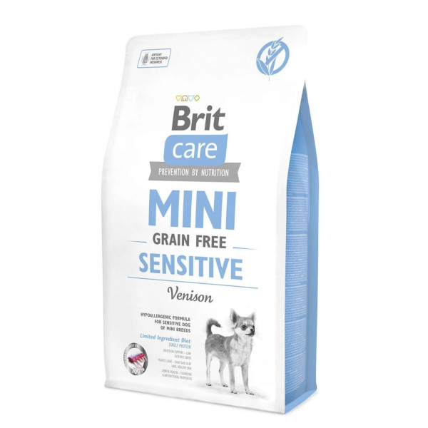 Сухий корм для собак Brit Care Mini GF Sensitive 2 кг - оленина