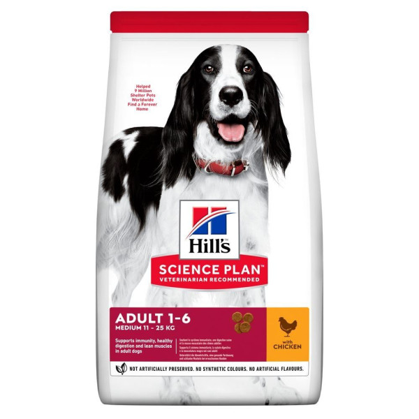 Сухий корм для собак Hill’s Science Plan Adult Medium Breed 2,5 кг - курка