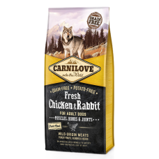 Сухий корм для дорослих собак всіх порід Carnilove Fresh Chicken & Rabbit 12 кг (курка та кролик)